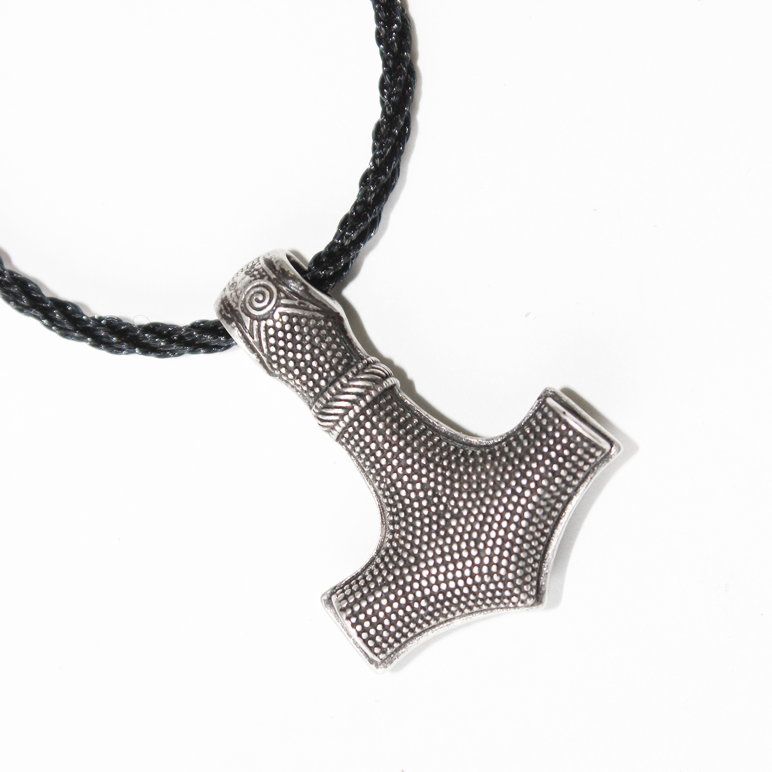 Thors Hammer Mjölnir Sterling Silver Pendant Necklace Solid