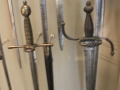 medieval training swords display