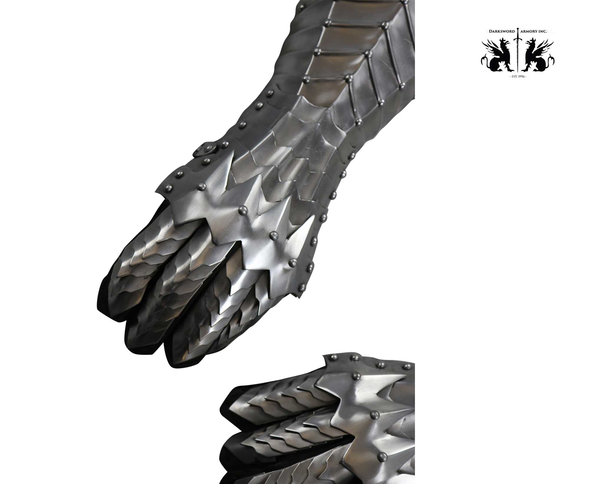 Nazgul Gauntlets Silver Steel Medieval. 