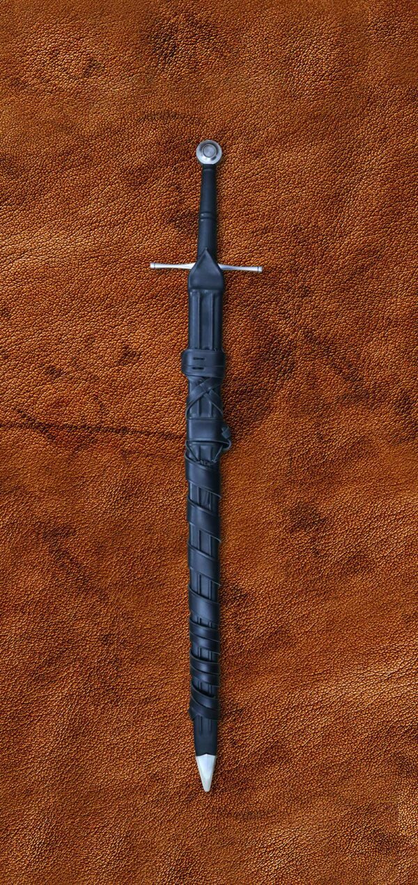 two-handed-norman-medieval-sword-1336-medieval-weapon-in-scabbard-belt