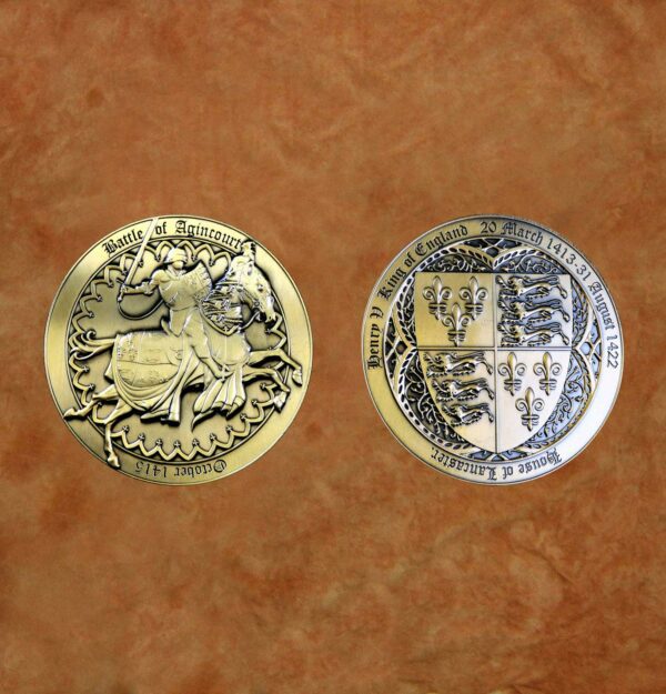 satin-gold-battle-of-agincourt---henry-v-medieval-collectible-battle-coin-