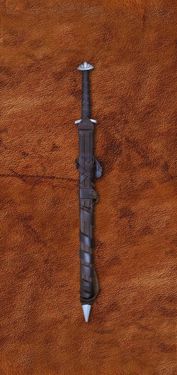 38" Solid Natural Wood Medieval One Handed Battle Sword 