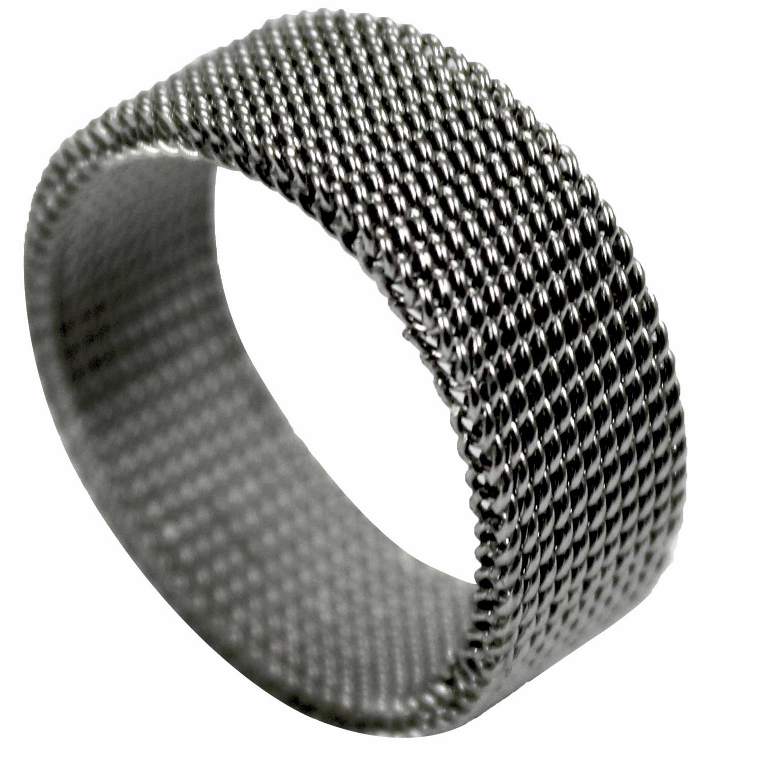 Stainless Steel Ring Man Woman Unisex-Medieval Studded Chainmail 