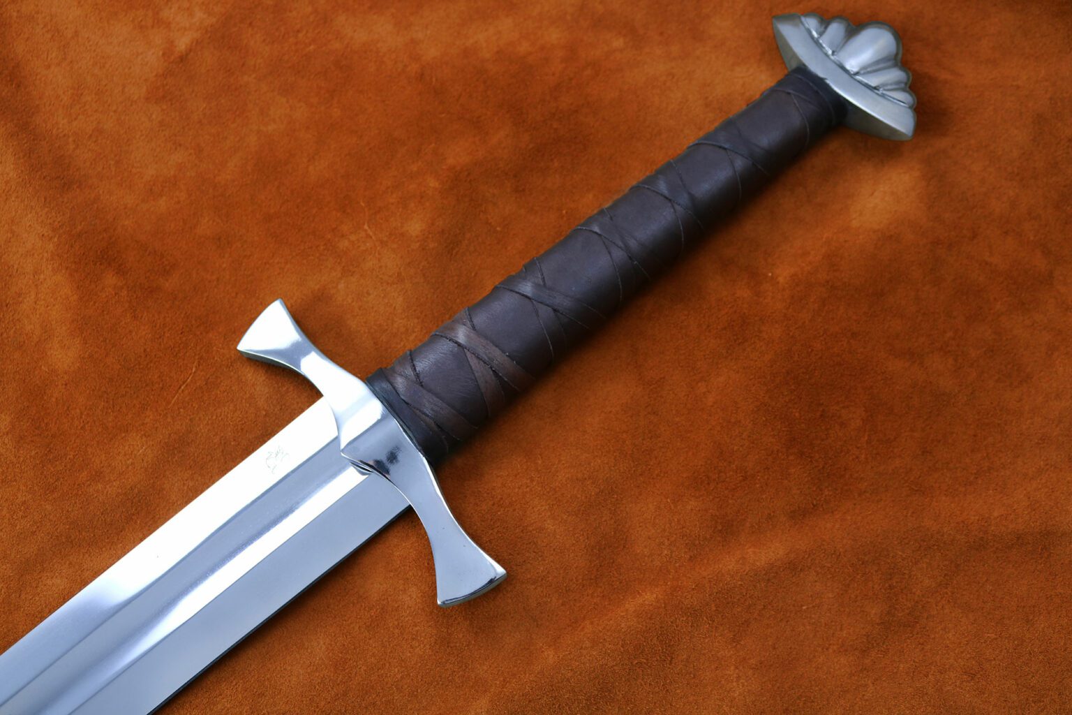 Two Handed Viking Five Lobe Sword Medieval Weapon DSA
