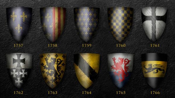 Medieval Heater Shield: Kingdom of France