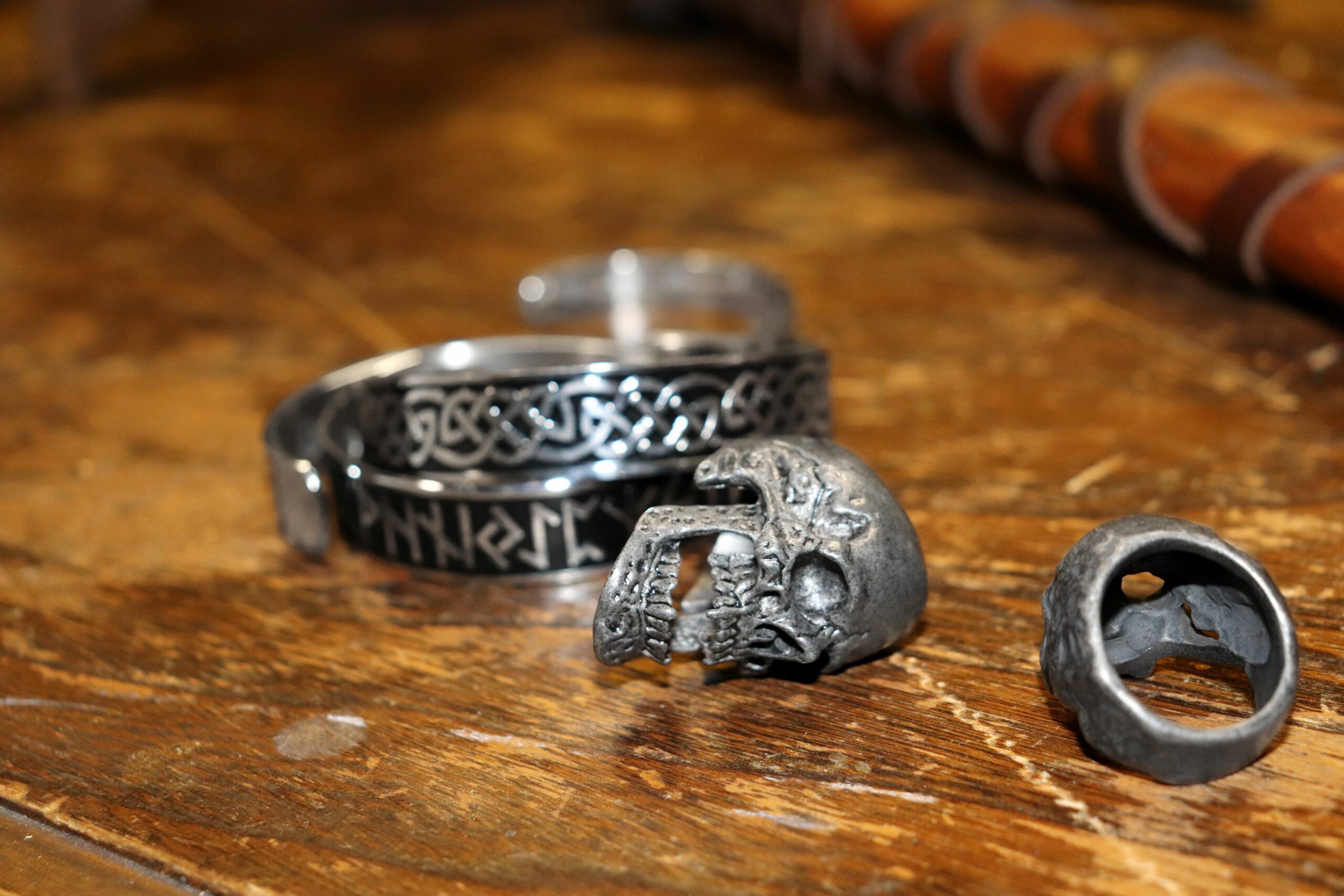 Thor's Hammer Runic Bangle Cuff | Viking-Store