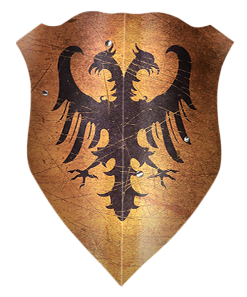 Knight heraldic emblem german shield Royalty Free Vector