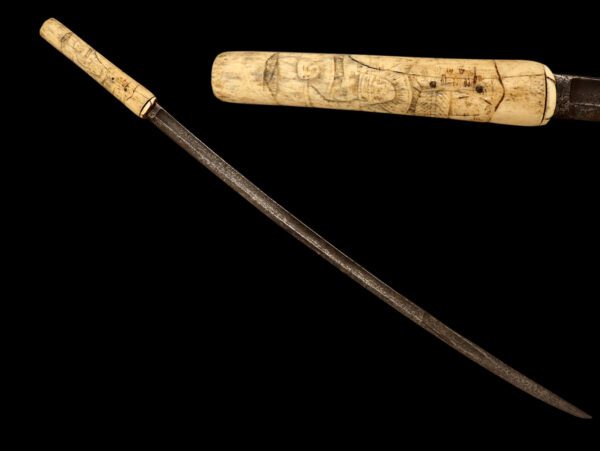 antique-japanese-smallsword-with-bone-handle-88134