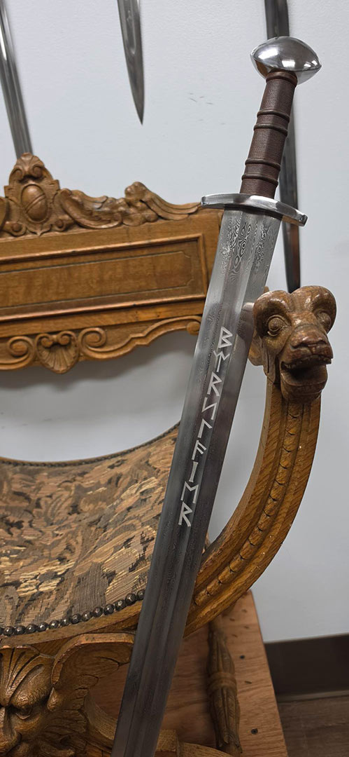 Alternative view of (Sale Sword) Folded Steel Viking Sword (#98926)