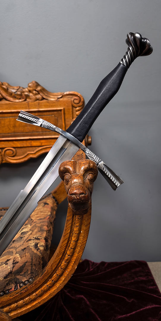 Alternative view of ( Sale Sword ) Gothic blackened longsword (#98967)